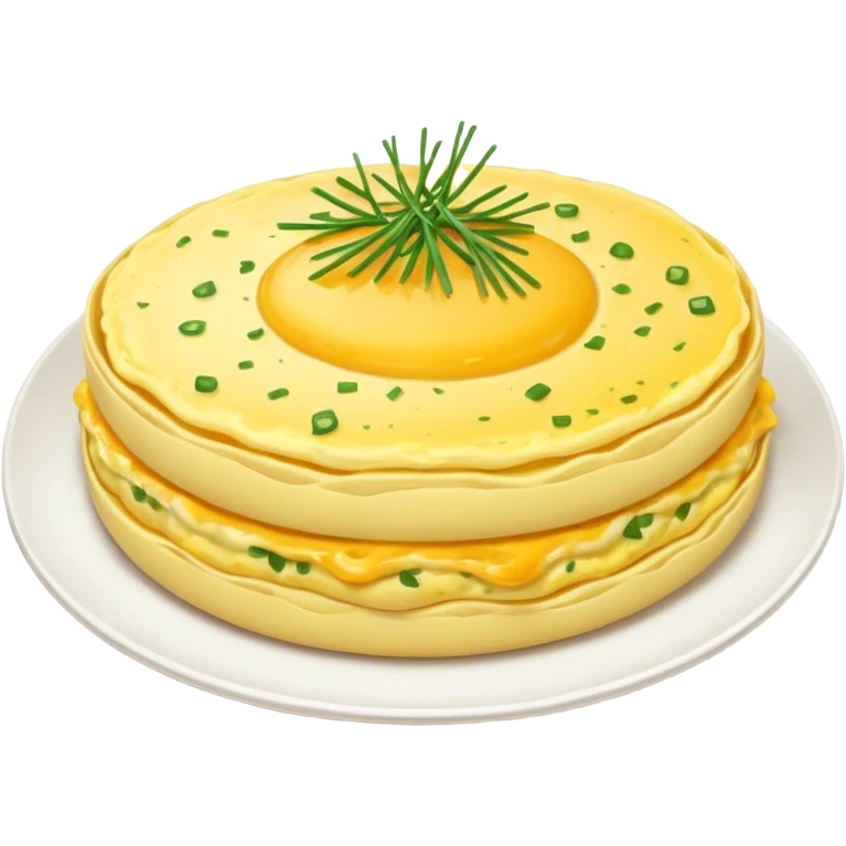 Omelet with chives  emoji