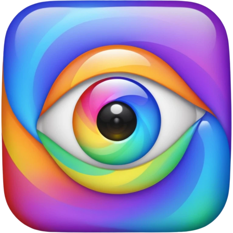  eyes spin multicolore 👁️+🌀+🟣🟢🟠🔵🔴🟡 emoji