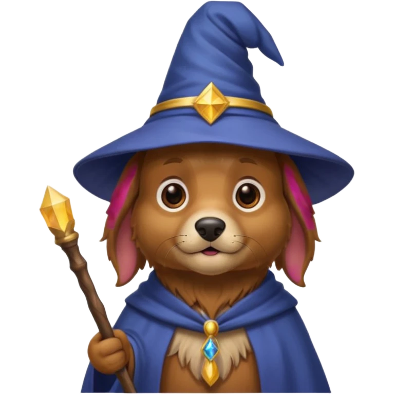Dog wizard emoji