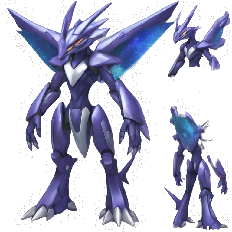  Cool Edgy Shiny Godly Ethereal Digimon-Genesect-Dialga-Reptile full body emoji