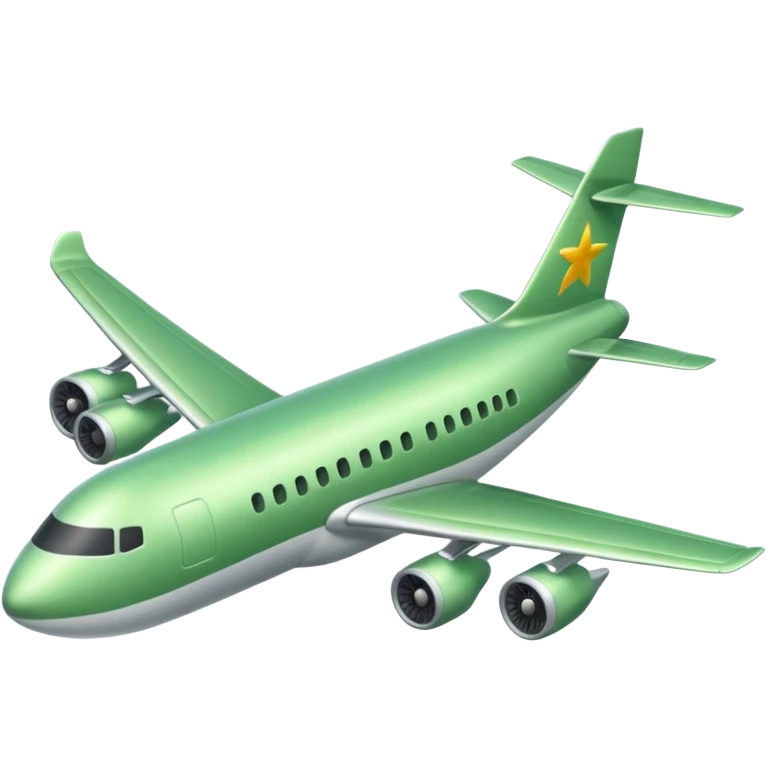 light green airplane flying emoji