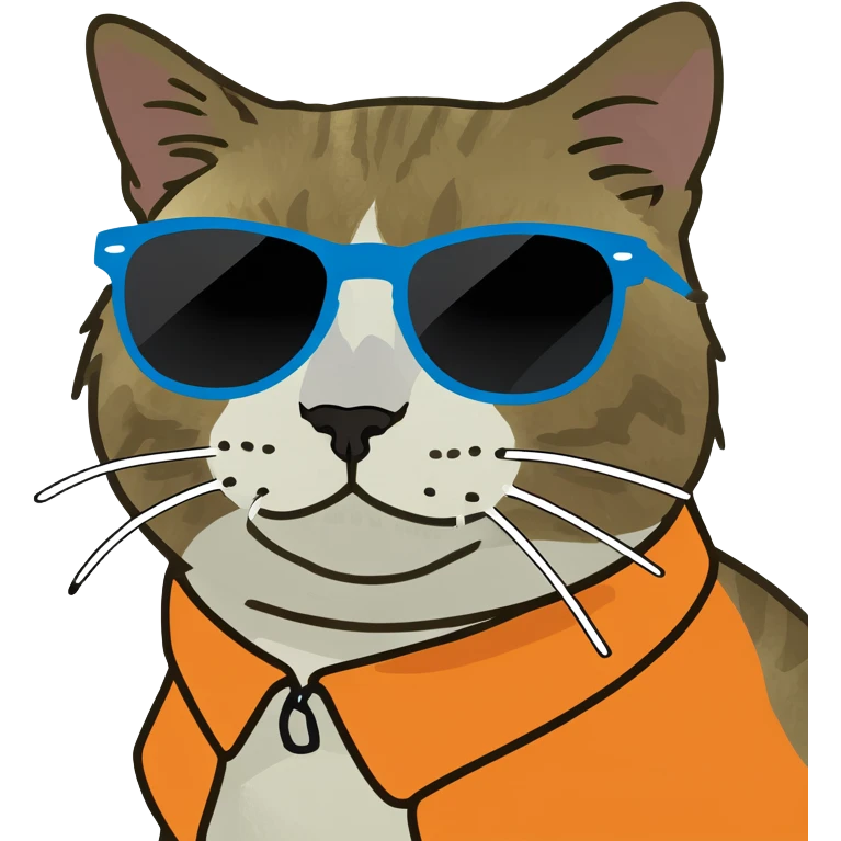 Cat with sunglasses emoji