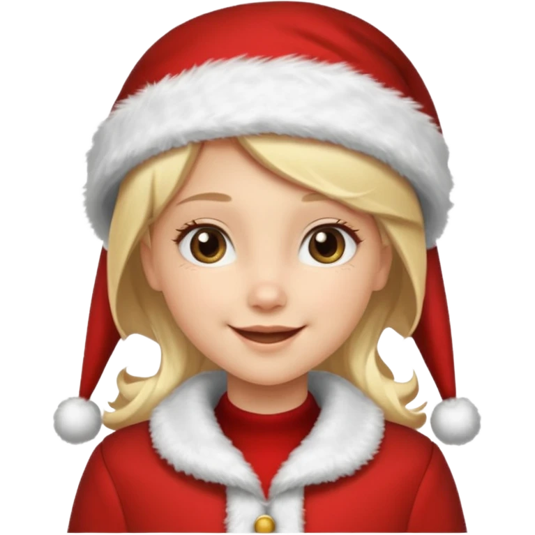 Blondie girl santa clauss emoji