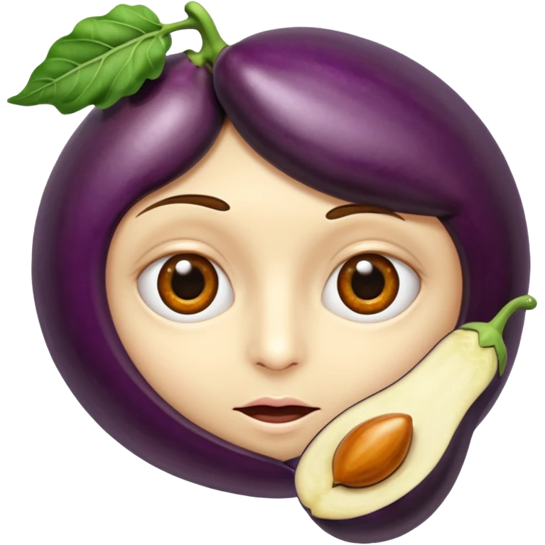 un emoji avec deux aubergines à la place des yeu emoji