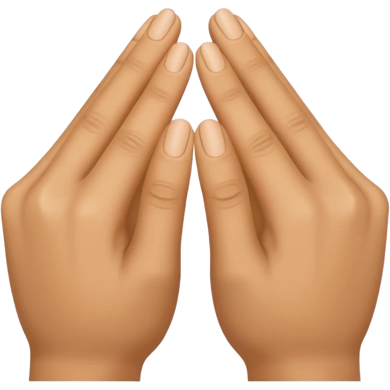 Two hands making a tent shape emoji