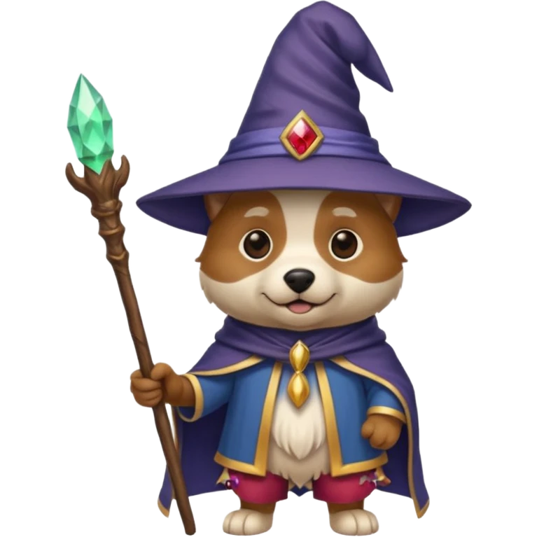 Dog wizard emoji