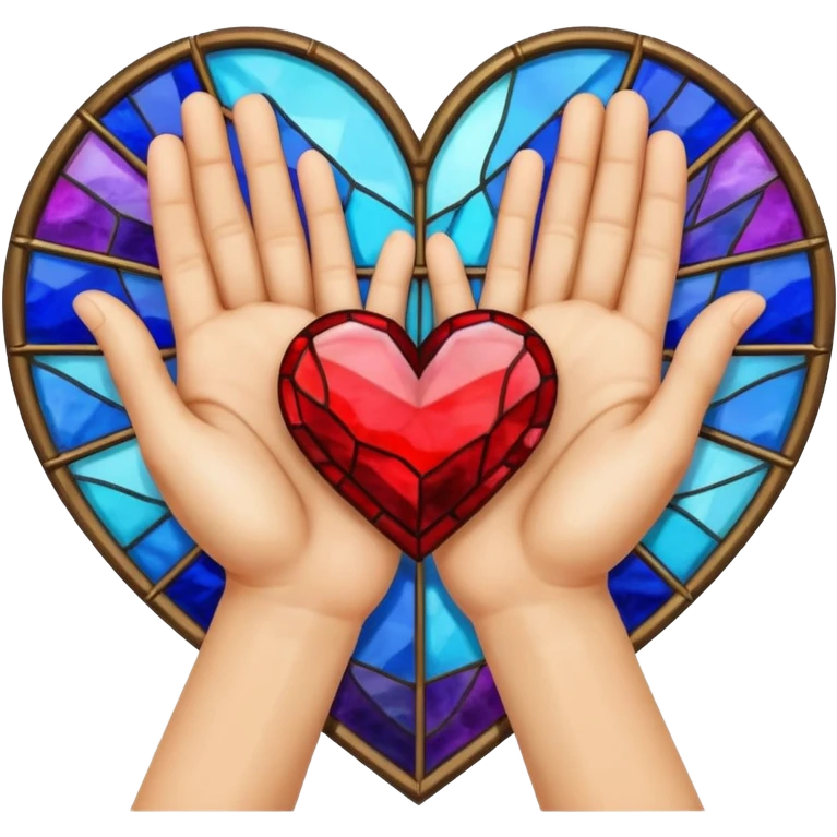 Manos de corazon de colores emoji