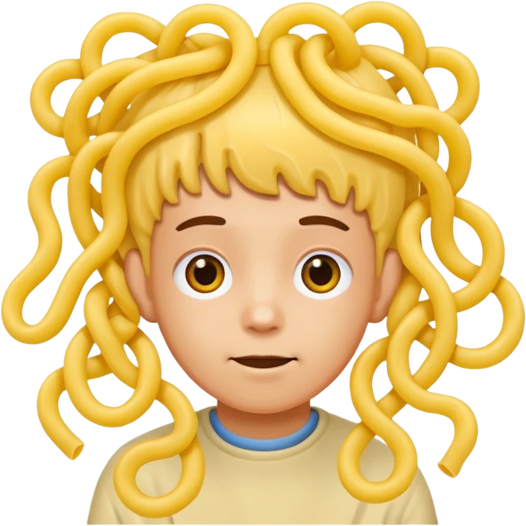 лапша висит на ушах человека emoji
