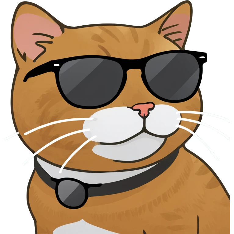 Cat with sunglasses emoji