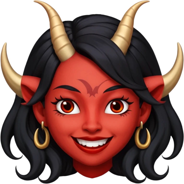 Diablita con cachos emoji