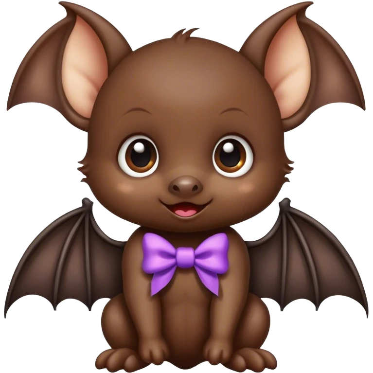 baby bat with a bow emoji