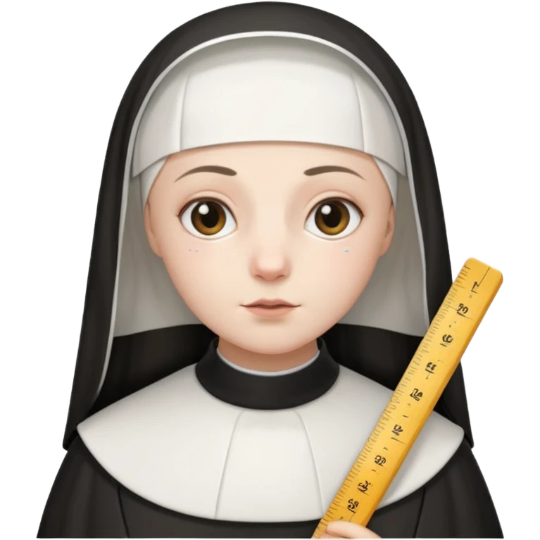 Nun with a ruler emoji