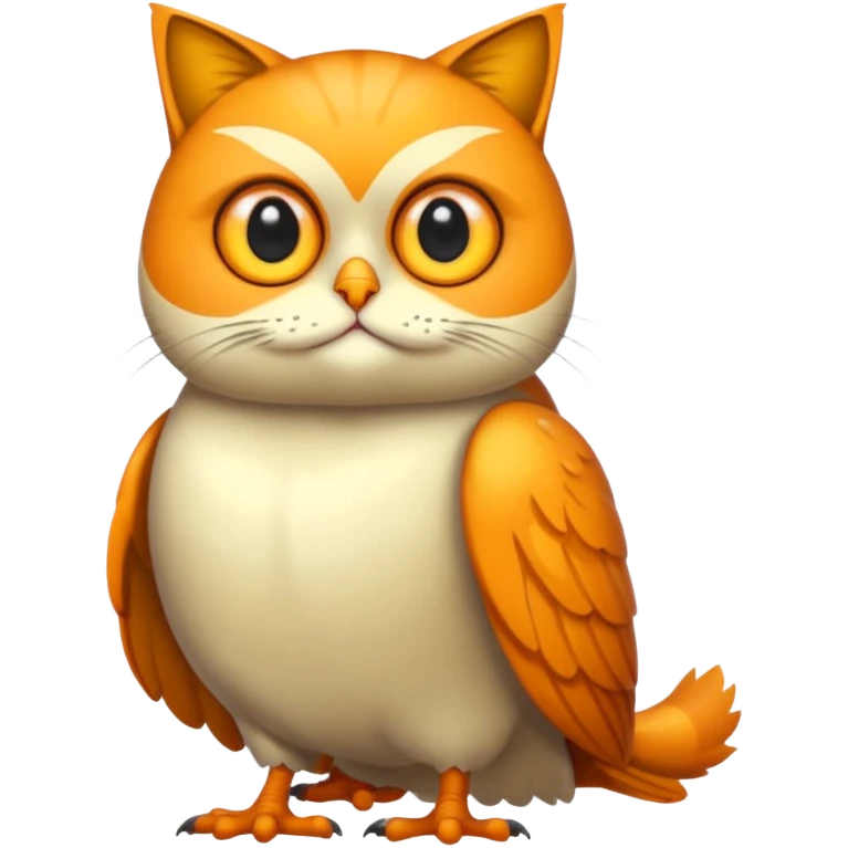 Hazme un gato con cuerpo de búho emoji
