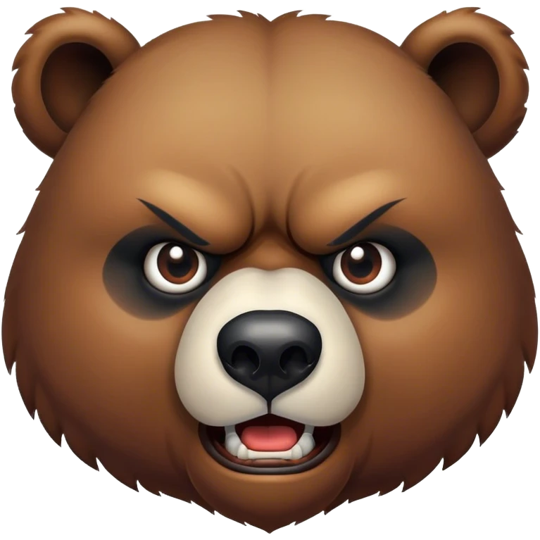 ANGRY looking bear  emoji