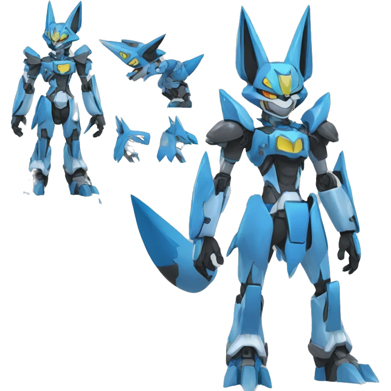 Lucario-Zeraora-medabot-Mecha full body emoji