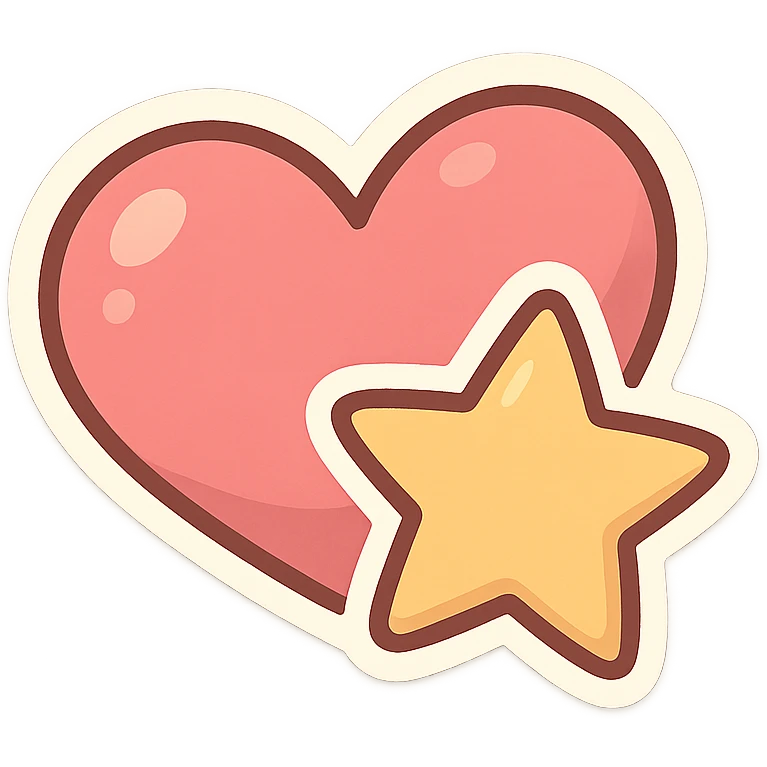 heart with a star emoji