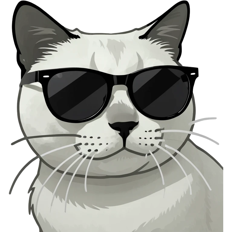 Cat with sunglasses emoji