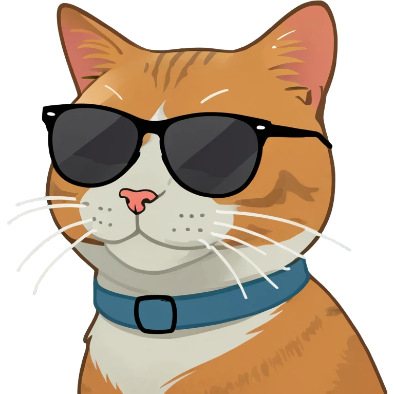 Cat with sunglasses emoji