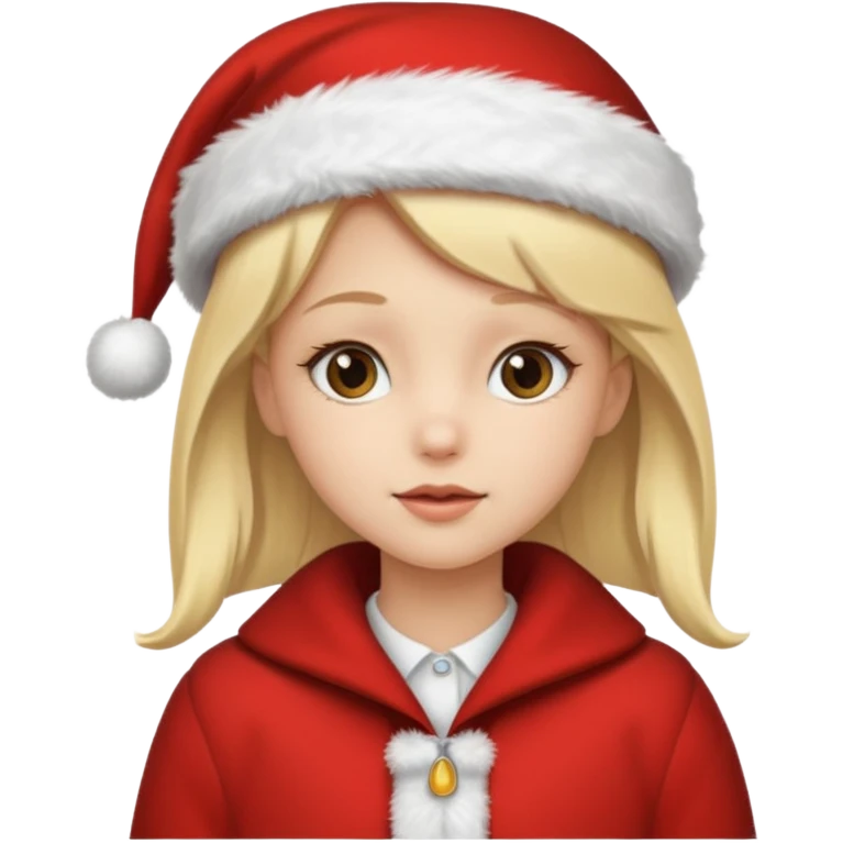 Blondie girl santa clauss emoji
