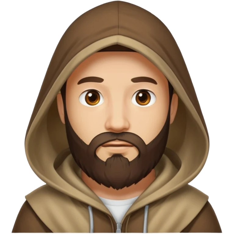 hooded people with beared emoji