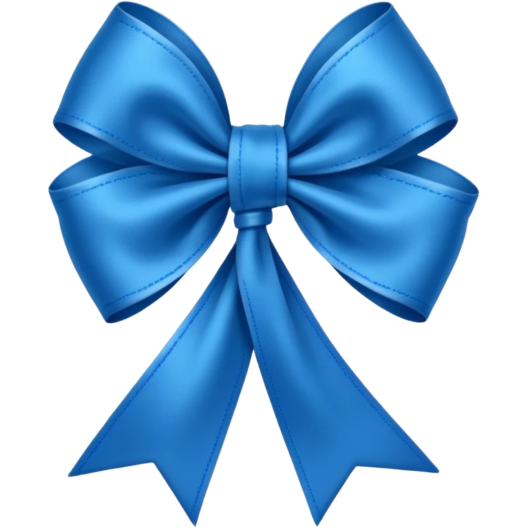 A blue ribbon to represent colon cancer emoji