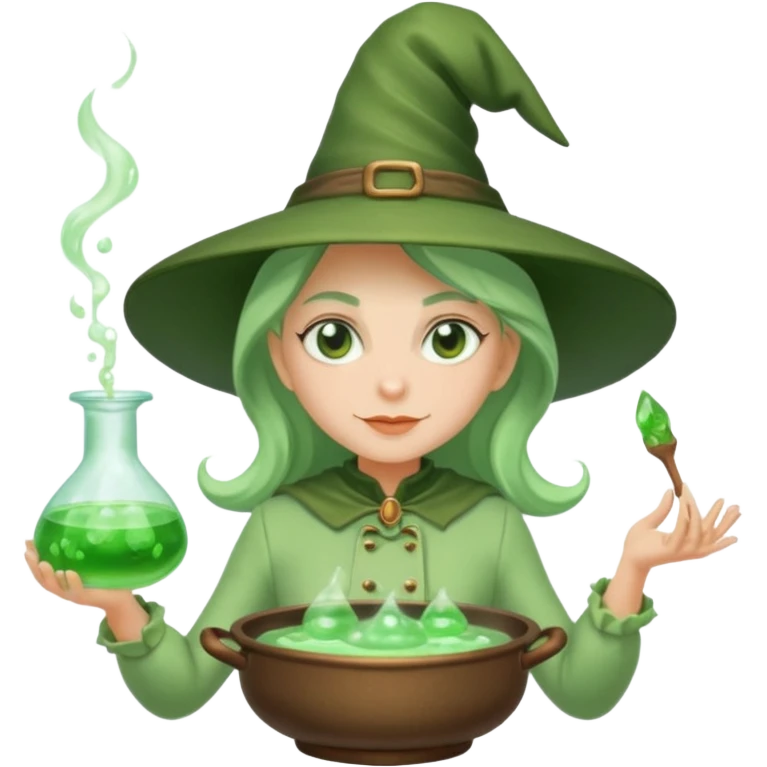 green witch cooking potion emoji