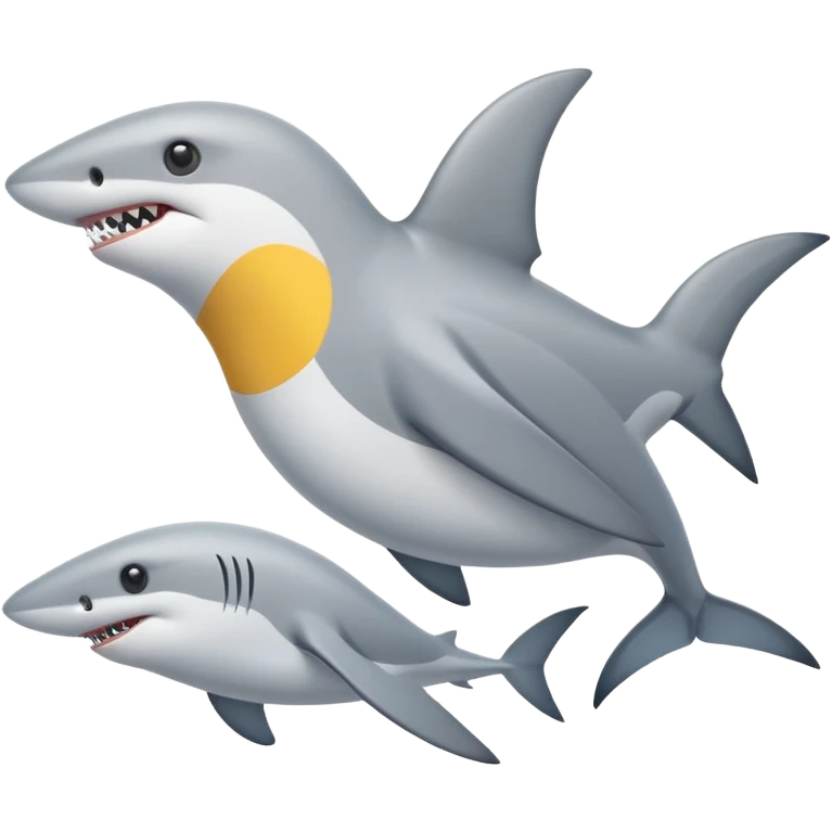 Shark mixed with seagull emoji