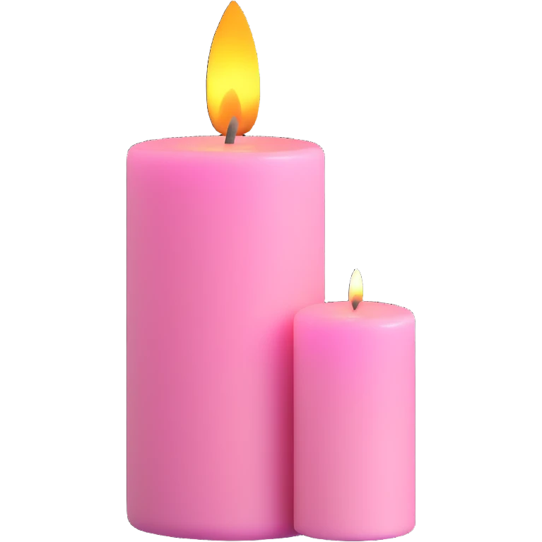 Light pink candle emoji