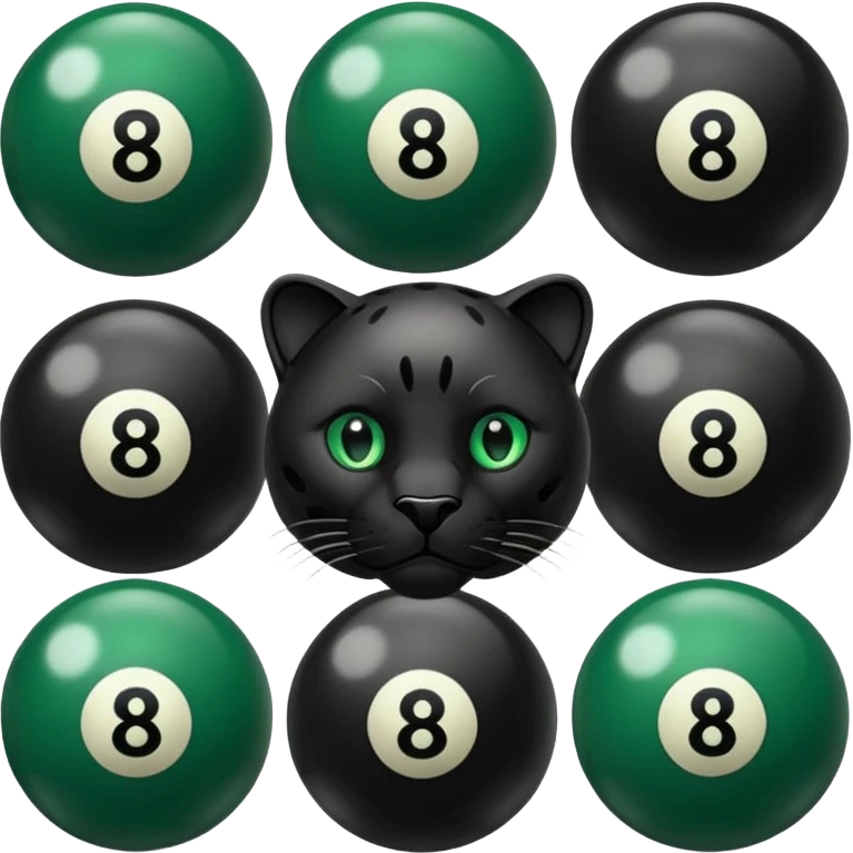Panther print lucky nine ball emoji