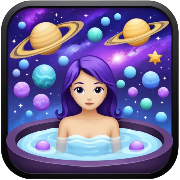 Galaxy theme - spa day emoji