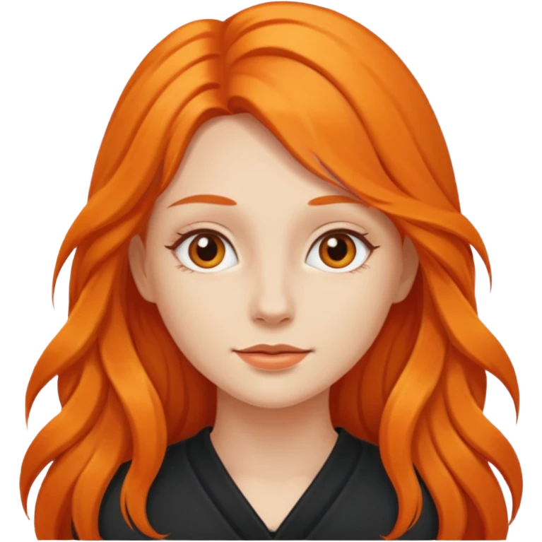 Orange long hair woman emoji