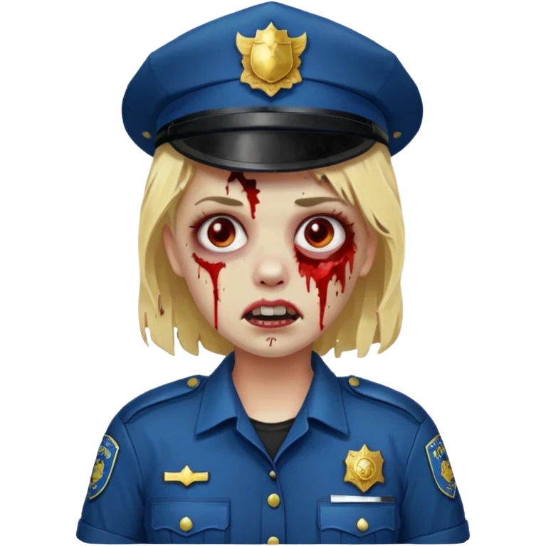 blonde zombie police emoji