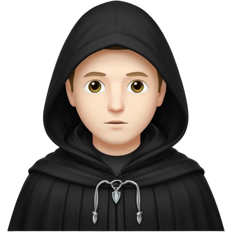A wandering philosopher in a long black cloak emoji