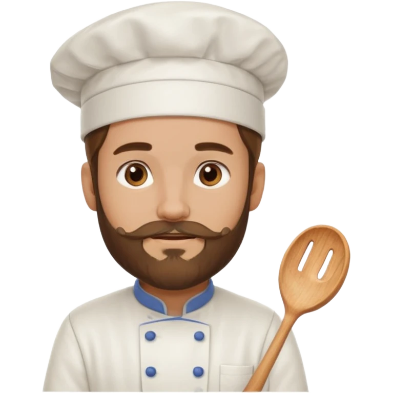  Pastry chef whith long brown hair and beard emoji