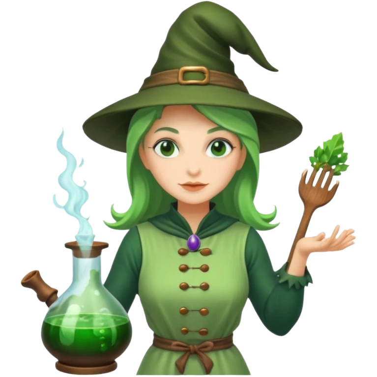green witch cooking potion emoji