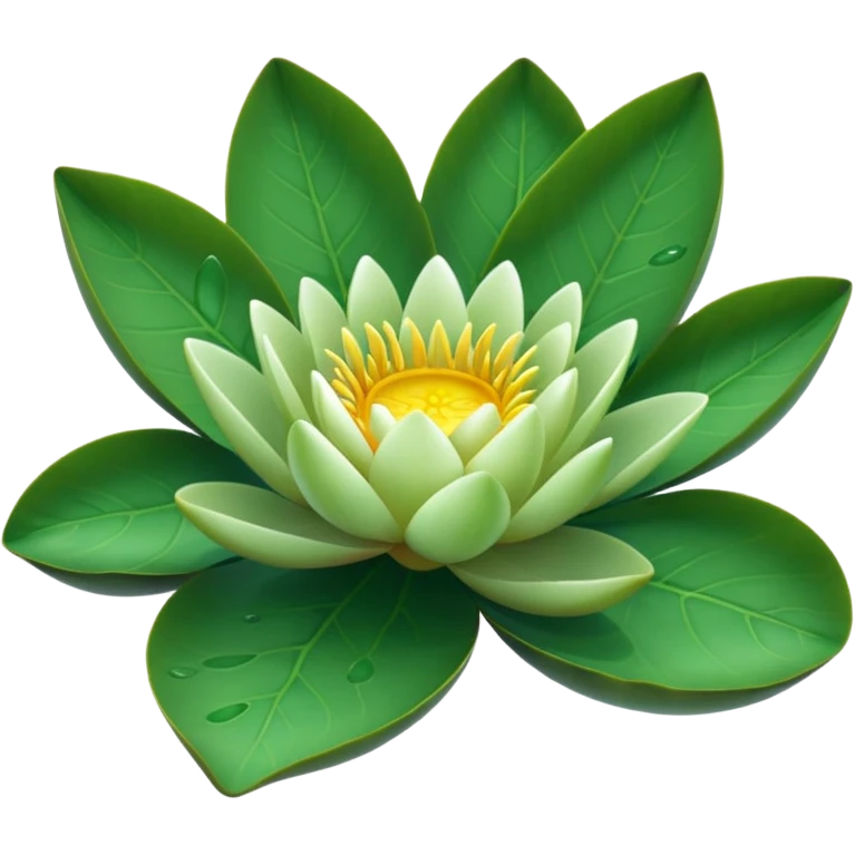 Water lily leaf (no flowers leaf only) emoji