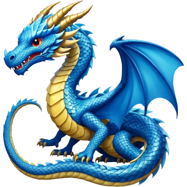 Sky dragon colour in blue emoji