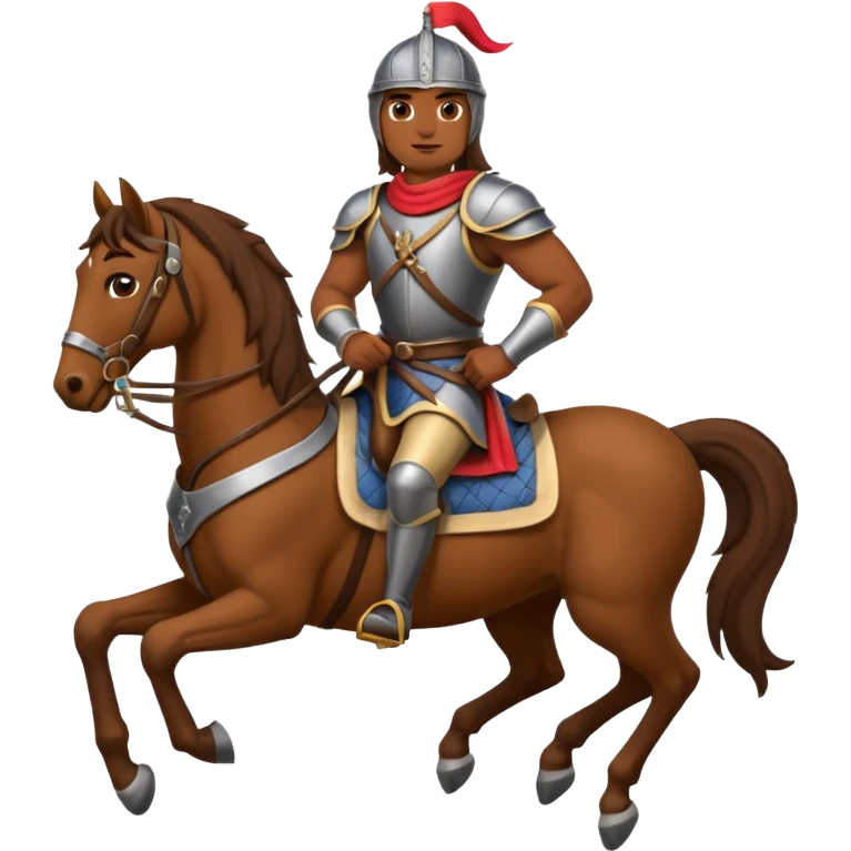 Medieval cavalry rode four legged horses emoji