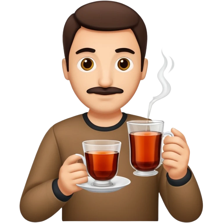 man holding turkish tea emoji