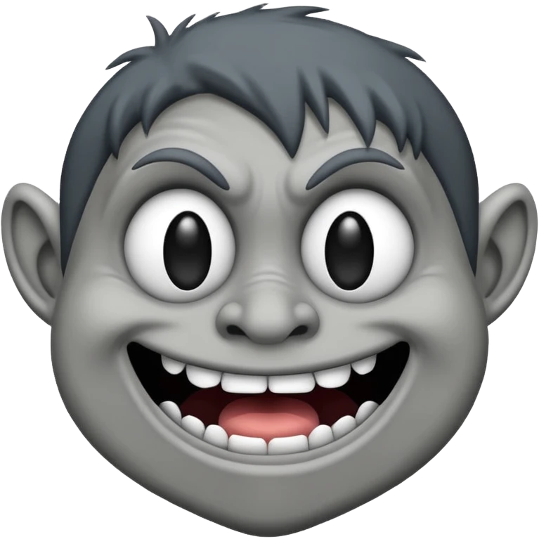 Troll face peur et noir emoji