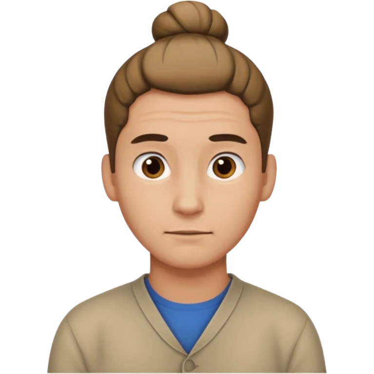 bun haired man emoji