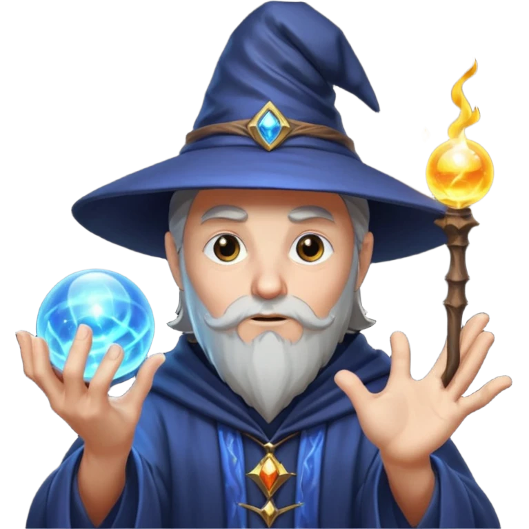 a wizard working hard emoji