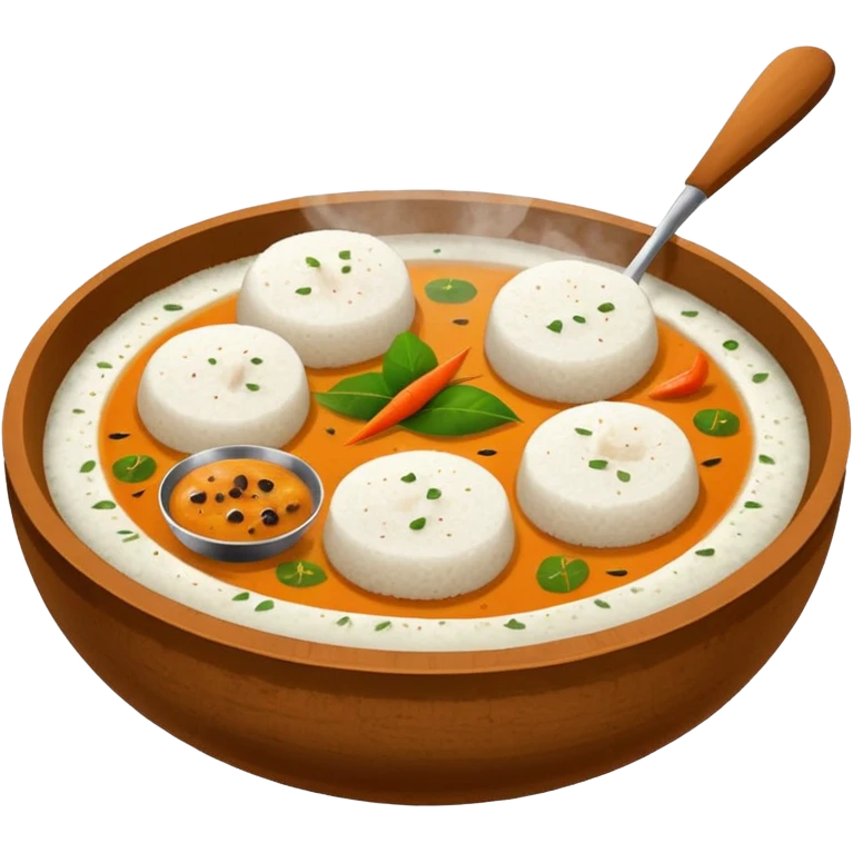 Idli and sambar emoji