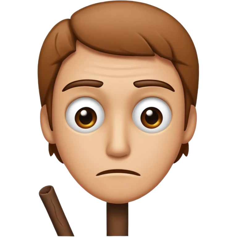 drawn stick man ruing emoji