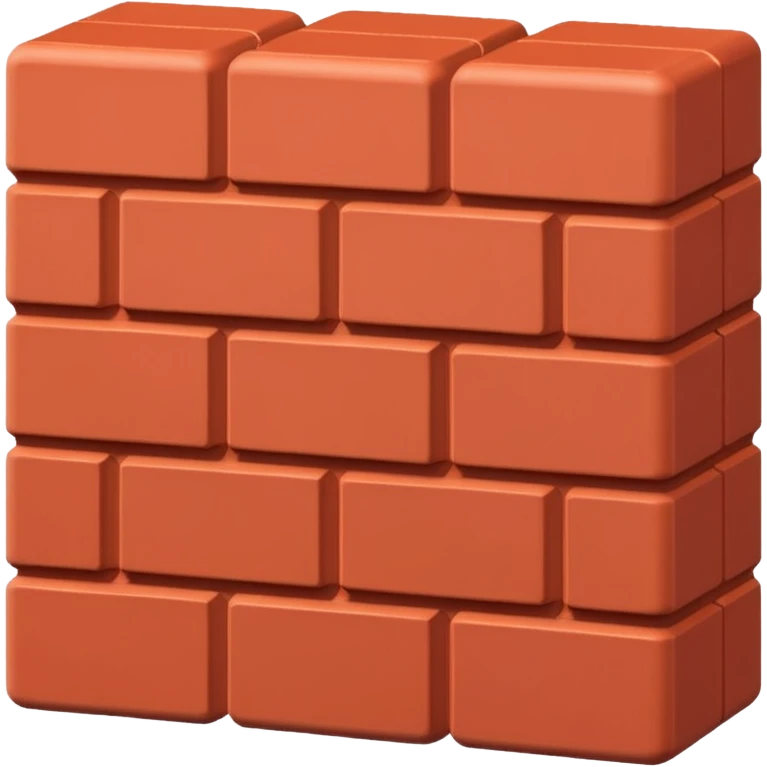 three 3d bricks emoji