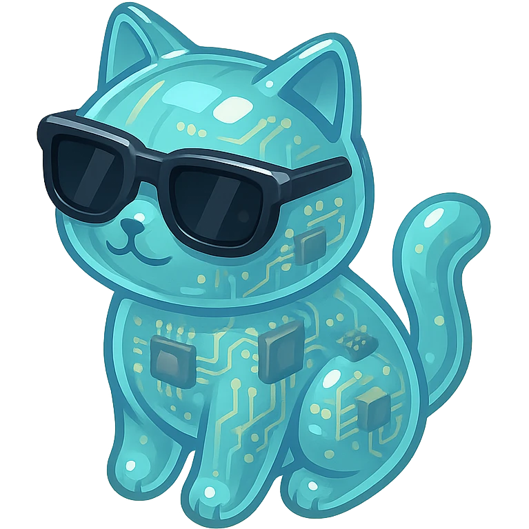 Cat wearing sunglasses emoji