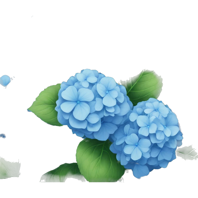 Blue hydrangea emoji