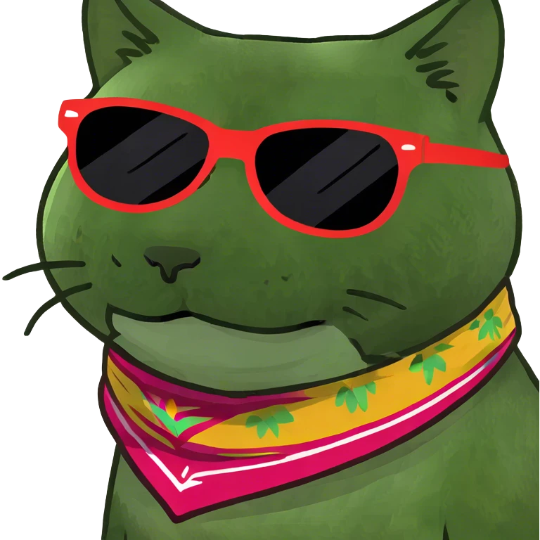Cat with sunglasses emoji
