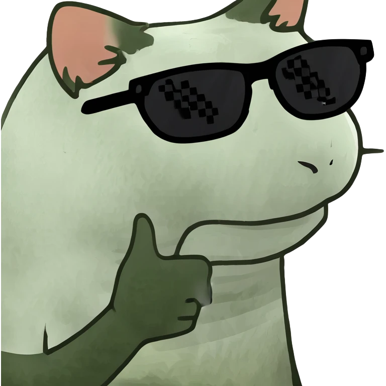 Cat with sunglasses emoji