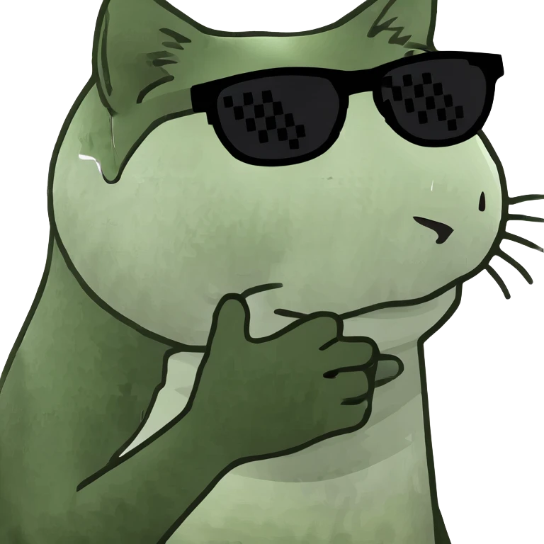 Cat with sunglasses emoji